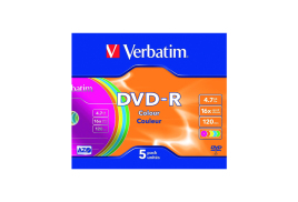 Verbatim DVD-R Non-Printable Jewel Case 16x 4.7GB (Pack of 5) 43557
