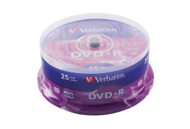 Verbatim DVD+R Spindle 16x 4.7GB (Pack of 25) 43500