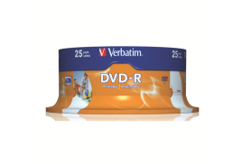 Verbatim DVD-R Spindle 16x 4.7GB (Pack of 25) 43489