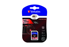 Verbatim SDHC Memory Card Class 10 16GB  43962