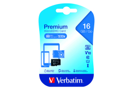 Verbatim Micro SDHC Memory Card Class 10 16GB 44010