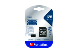 Verbatim Pro microSDXC Memory Card Class 3 128GB 47044
