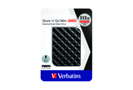 Verbatim Store n Go Mini SSD USB 3.2 512GB Black 53236