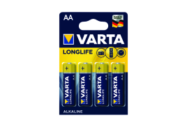 Varta Longlife AA Battery (Pack of 4) 04106101414