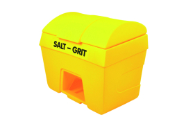 Winter Salt and Grit Bin With Hopper Feed 400 Litre Yellow 317071