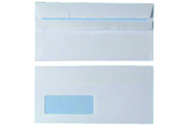 Envelope DL Window 90gsm White Self Seal (Pack of 1000) WX3481